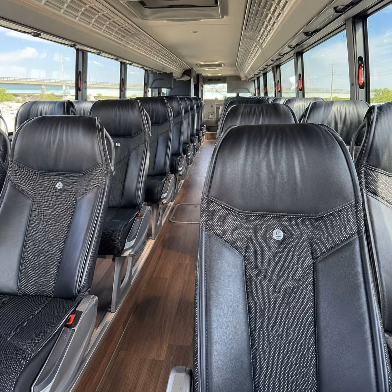 56 passenger charter bus interior